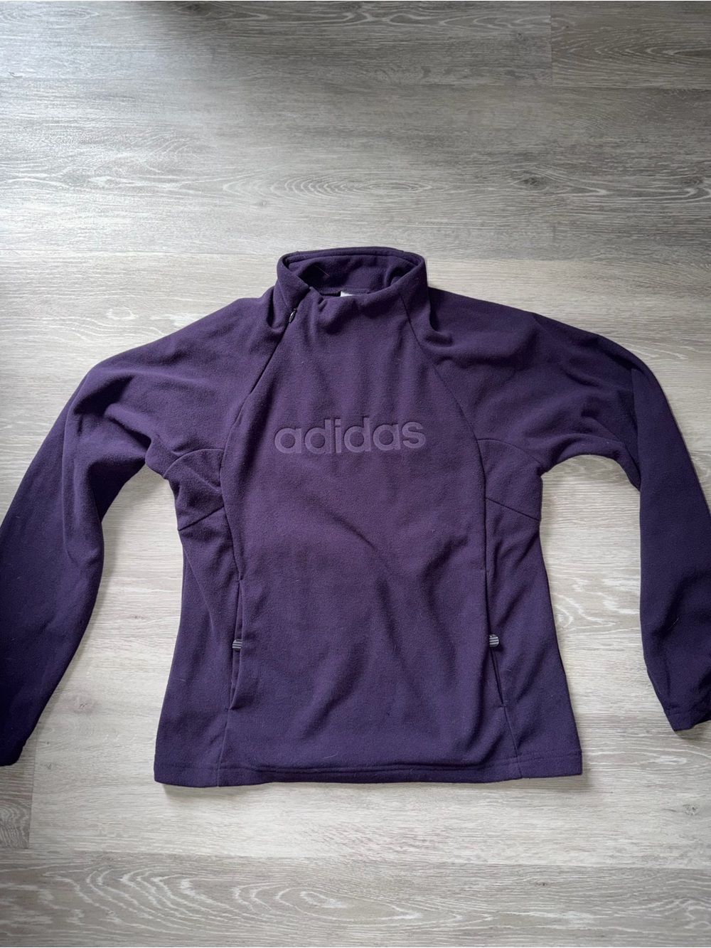 adidas Women’s Deep Purple Teddy Fleece Jacket